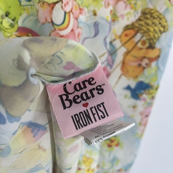 Iron Fist Top Size Small Spring Fling Girly Care Bear Print Rainbow Blouse Shirt - Picture 7 of 9
